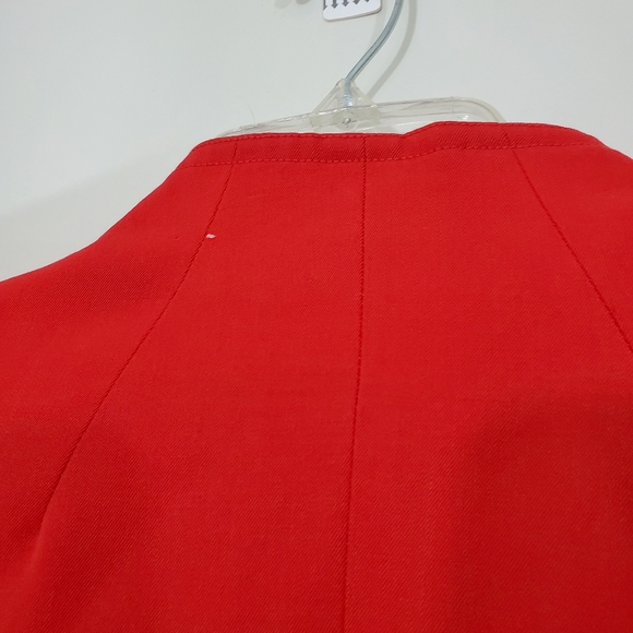 Diane Gilman Red 100% Wool Dress, Size 12 - Picture 8 of 14
